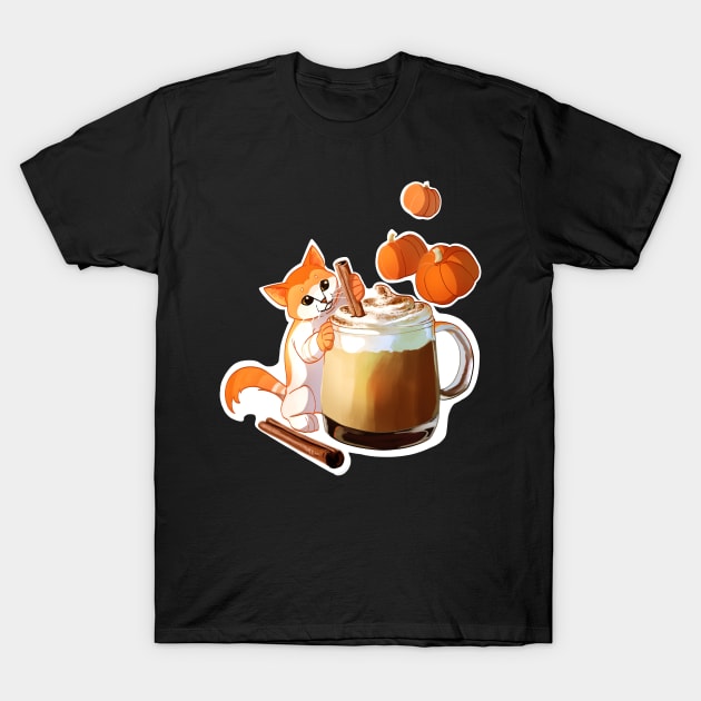 Pumpkin Spice Kitten T-Shirt by Ink Raven